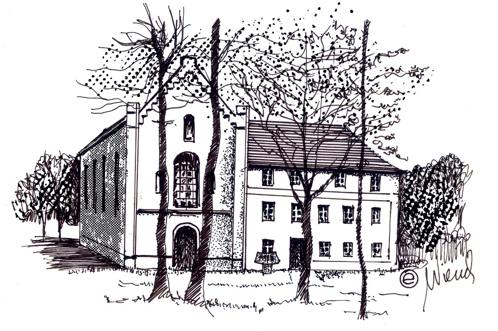 Klasztor w Prudniku-Lesie, rys. Edward Wieczorek PRUDNIK LAS