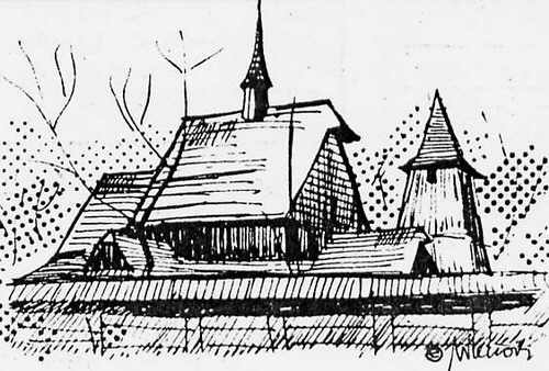 Kościół św. Michała w Katowicach, rys. Edward Wieczorek katowice2